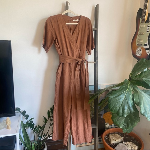 Everlane Pants - Everlane The Wrap Jumpsuit in Linen